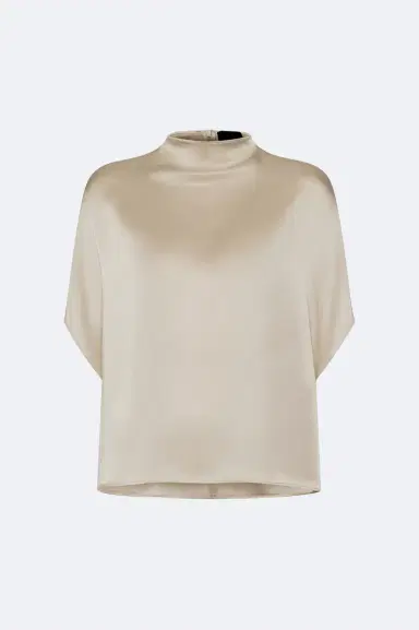 Lapointe Satin Cape Tee | Thumbnail 3 Lapointe Satin Cape Tee | Thumbnail 3