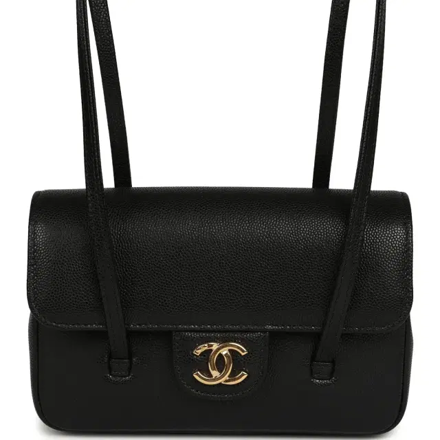 Chanel Chanel Mini Preppy Coco Clutch with Straps Black Shiny Caviar Brushed Gold Hardware