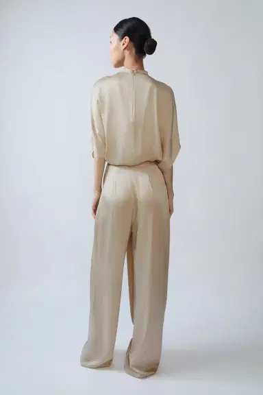 Lapointe Satin Draped Relaxed Pant | Thumbnail 2 Lapointe Satin Draped Relaxed Pant | Thumbnail 2