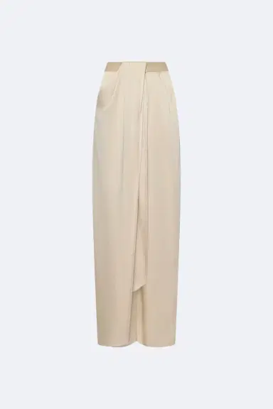Lapointe Satin Draped Relaxed Pant | Thumbnail 4 Lapointe Satin Draped Relaxed Pant | Thumbnail 4