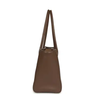 Chanel Chanel Small Cerf Shopping Bag Brown Calfskin Gold Hardware | Thumbnail 3