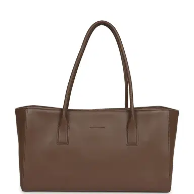 Chanel Chanel Small Cerf Shopping Bag Brown Calfskin Gold Hardware | Thumbnail 4