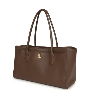 Chanel Chanel Small Cerf Shopping Bag Brown Calfskin Gold Hardware | Thumbnail 5