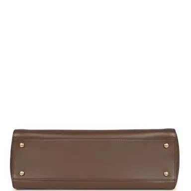 Chanel Chanel Small Cerf Shopping Bag Brown Calfskin Gold Hardware | Thumbnail 6
