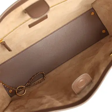Chanel Chanel Small Cerf Shopping Bag Brown Calfskin Gold Hardware | Thumbnail 7