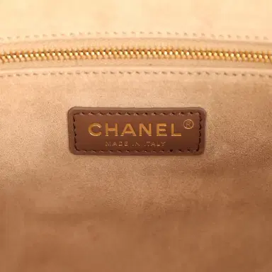 Chanel Chanel Small Cerf Shopping Bag Brown Calfskin Gold Hardware | Thumbnail 8
