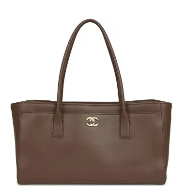 Chanel Chanel Small Cerf Shopping Bag Brown Calfskin Gold Hardware | Thumbnail 1