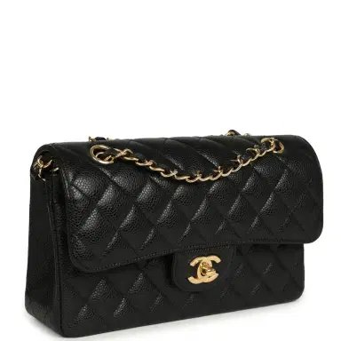 Chanel Chanel Small Classic Double Flap Bag Black Caviar Gold Hardware | Thumbnail 2