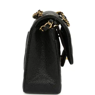 Chanel Chanel Small Classic Double Flap Bag Black Caviar Gold Hardware | Thumbnail 3