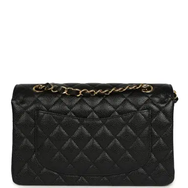 Chanel Chanel Small Classic Double Flap Bag Black Caviar Gold Hardware | Thumbnail 4