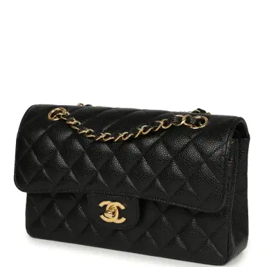 Chanel Chanel Small Classic Double Flap Bag Black Caviar Gold Hardware | Thumbnail 5