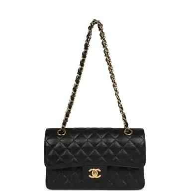 Chanel Chanel Small Classic Double Flap Bag Black Caviar Gold Hardware | Thumbnail 7