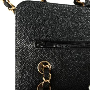 Chanel Chanel Small Classic Double Flap Bag Black Caviar Gold Hardware | Thumbnail 8