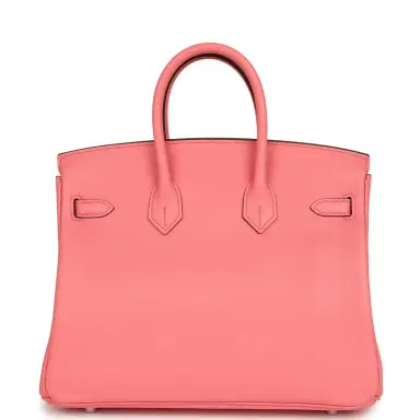 HERMÈS Hermes Birkin 25 Rose D'Ete Swift Palladium Hardware | Thumbnail 4