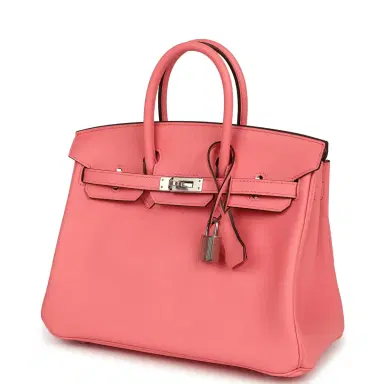 HERMÈS Hermes Birkin 25 Rose D'Ete Swift Palladium Hardware | Thumbnail 5