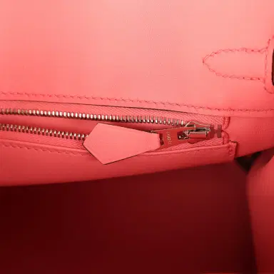 HERMÈS Hermes Birkin 25 Rose D'Ete Swift Palladium Hardware | Thumbnail 9