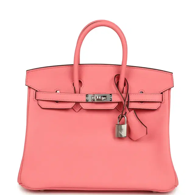 HERMÈS Hermes Birkin 25 Rose D'Ete Swift Palladium Hardware