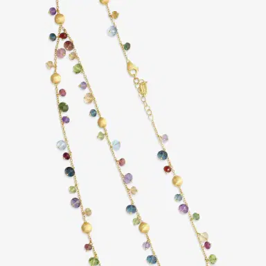 MARCO BICEGO Marco Bicego Africa Multi-Gemstone 18K Yellow Gold Double Necklace by The Solist | Thumbnail 3 MARCO BICEGO Marco Bicego Africa Multi-Gemstone 18K Yellow Gold Double Necklace by The Solist | Thumbnail 3