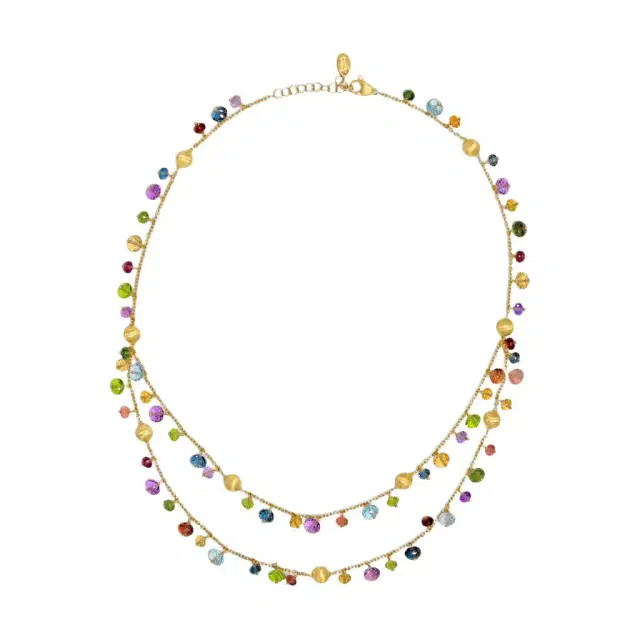 MARCO BICEGO Marco Bicego Africa Multi-Gemstone 18K Yellow Gold Double Necklace by The Solist