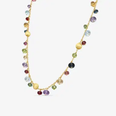 MARCO BICEGO Marco Bicego Africa Multi-Gemstone 18K Yellow Gold Station Necklace by The Solist | Thumbnail 2 MARCO BICEGO Marco Bicego Africa Multi-Gemstone 18K Yellow Gold Station Necklace by The Solist | Thumbnail 2