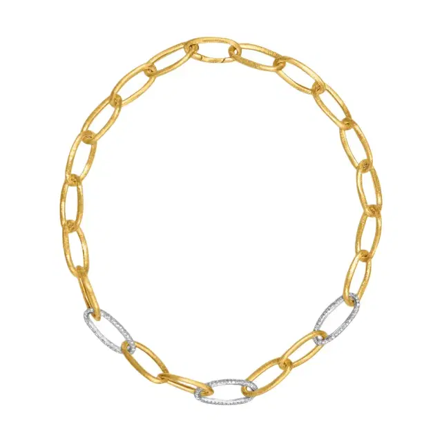 MARCO BICEGO Marco Bicego Jaipur Link 18K Yellow & White Gold Diamond Link Necklace by The Solist