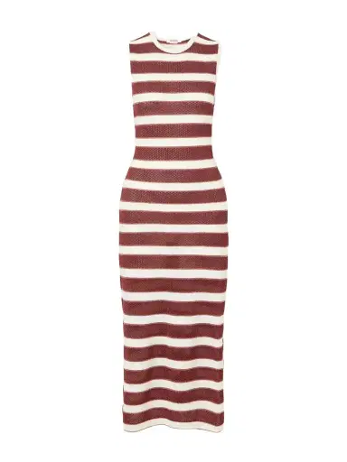 Eres Régulière Striped Metallic Cotton-blend Midi Dress | Thumbnail 1