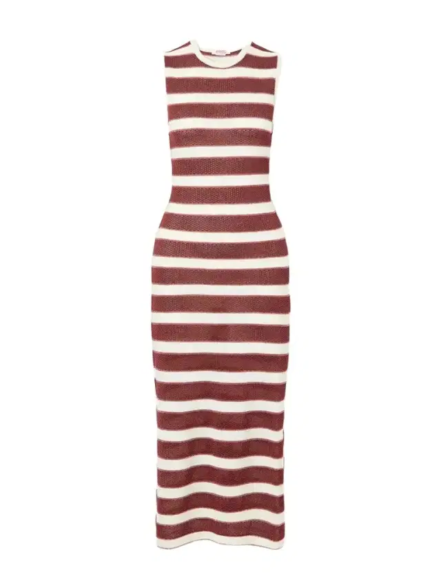 Eres Régulière Striped Metallic Cotton-blend Midi Dress