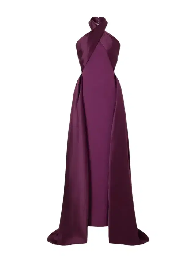 Solace London Rumi Halterneck Crepe Gown