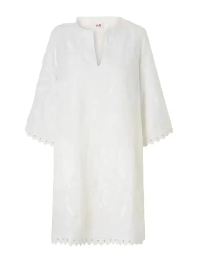 Eres Embroidered Linen Kaftan