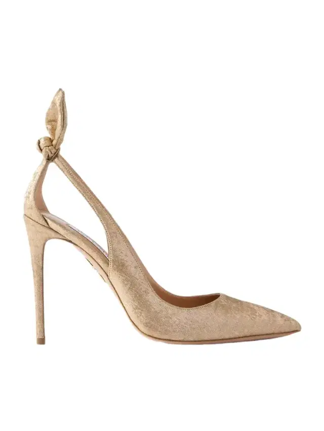 Aquazzura Bow Tie 105 Satin And Leather Pumps
