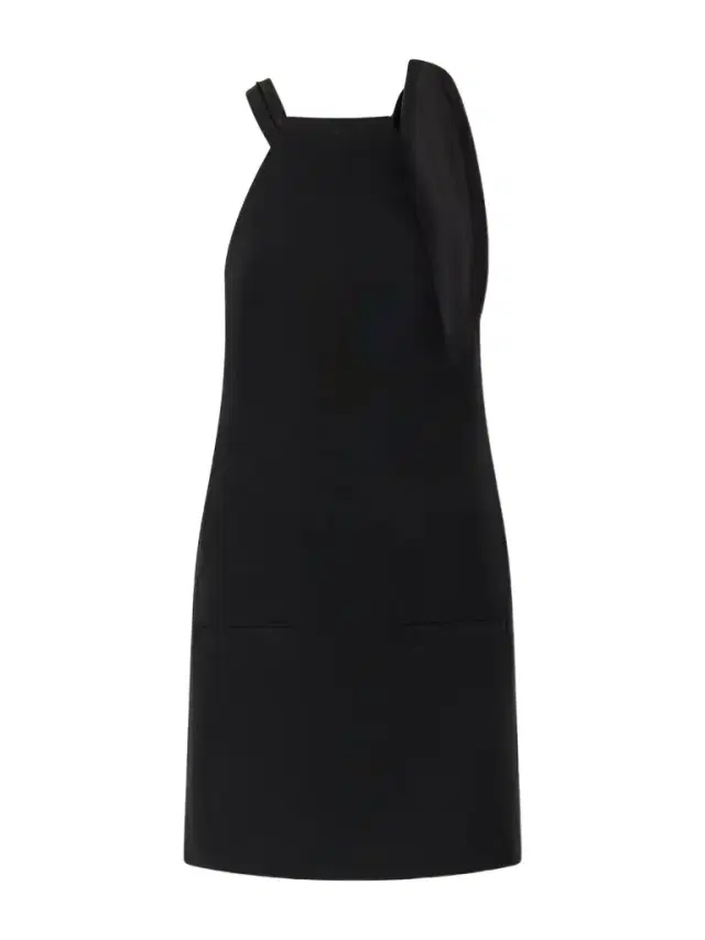 Courrèges Tie-detailed Logo-embroidered Crepe Mini Dress