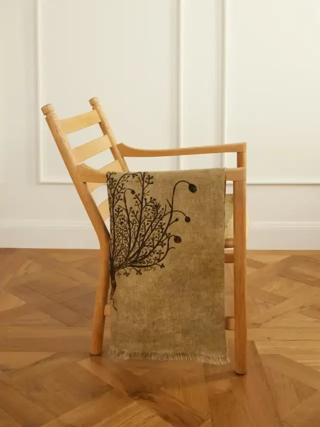 The House of Lyria Firmamento Fringed Linen And Cotton-blend Throw