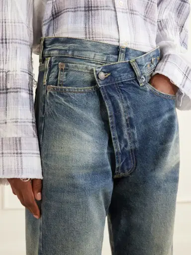 R13 Cuffed Crossover Jean X Straight-leg Jeans | Thumbnail 5