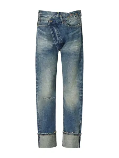 R13 Cuffed Crossover Jean X Straight-leg Jeans | Thumbnail 1