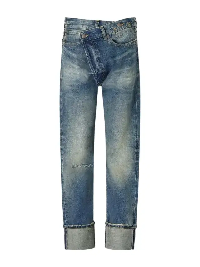 R13 Cuffed Crossover Jean X Straight-leg Jeans