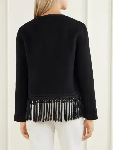 Rixo Inga Fringed Embellished Crepe Jacket | Thumbnail 3