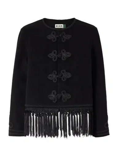 Rixo Inga Fringed Embellished Crepe Jacket | Thumbnail 1