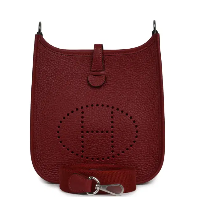 HERMÈS Hermes Evelyne TPM Rouge H Clemence Palladium Hardware