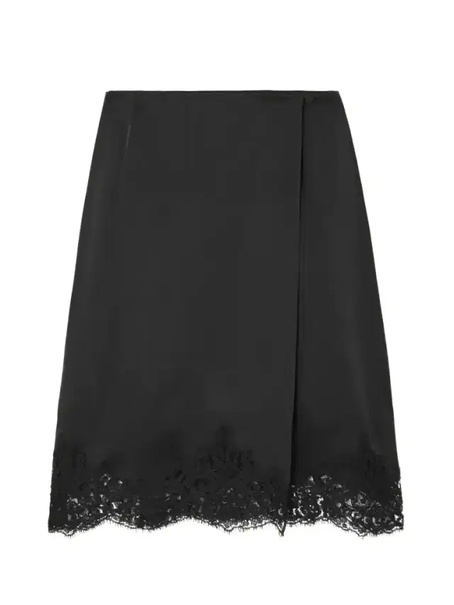 Stella McCartney + Net Sustain Lace-trimmed Satin Skirt