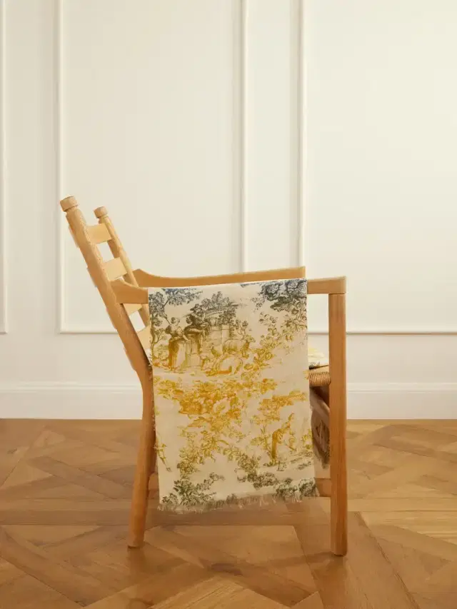 The House of Lyria Firmamento Printed Linen And Cotton-blend Throw