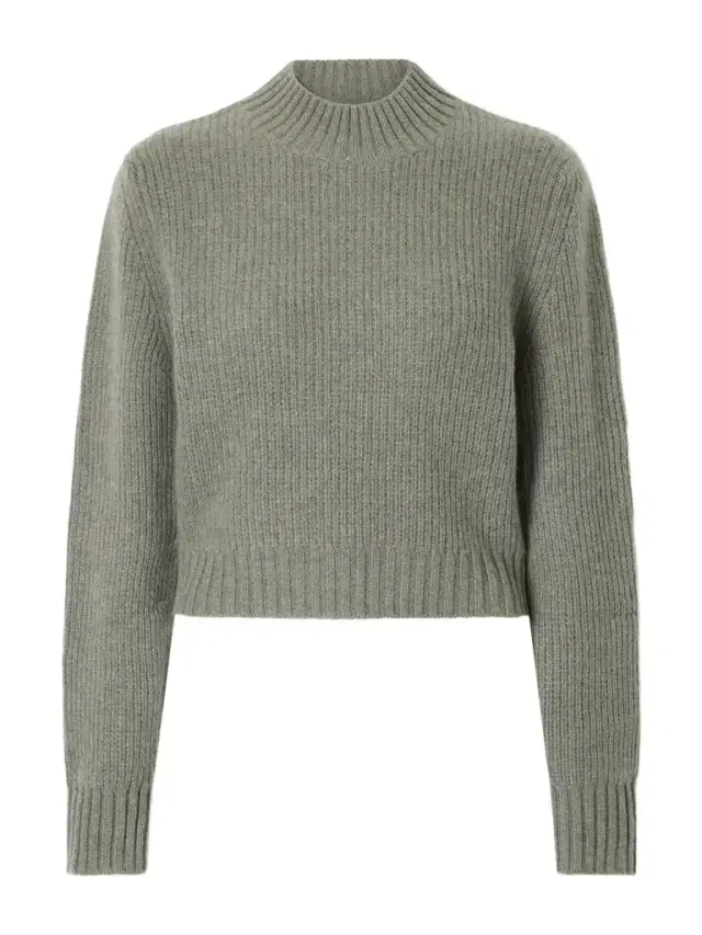 Le Kasha Chiba Ribbed Cropped Cashmere Turtleneck Sweater
