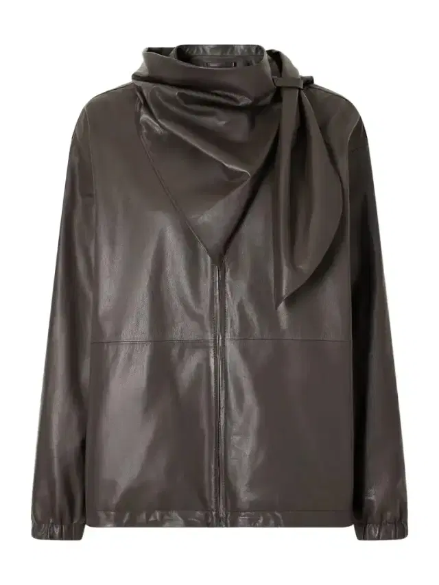Loewe Scarf-detailed Leather Jacket