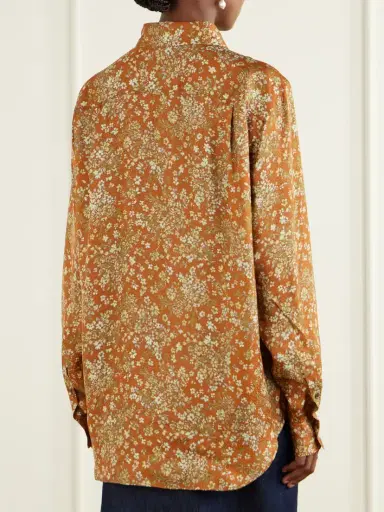 Dries Van Noten Floral-jacquard Printed Satin Shirt | Thumbnail 4 Dries Van Noten Floral-jacquard Printed Satin Shirt | Thumbnail 4