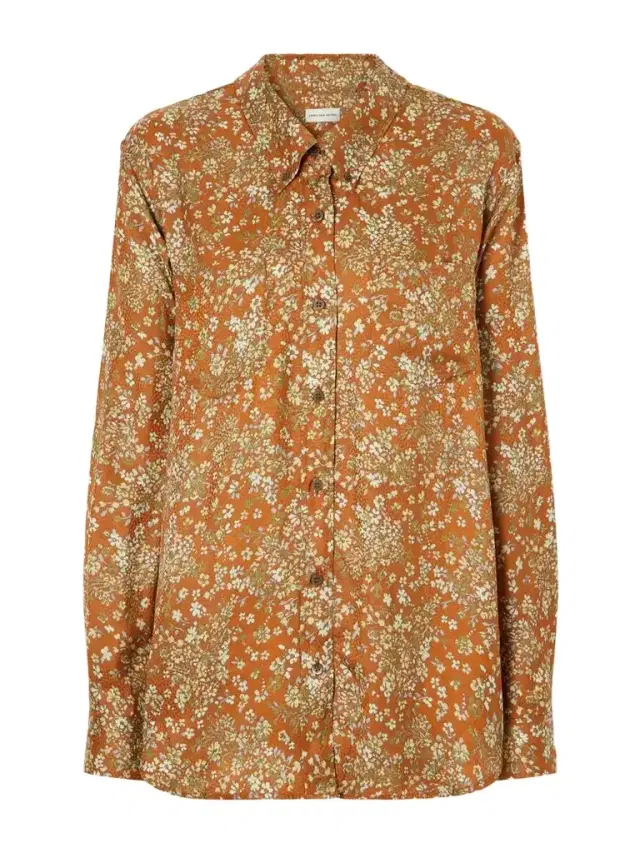 Dries Van Noten Floral-jacquard Printed Satin Shirt