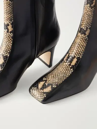 aeyde Billie Stripe 55 Snake-effect Trimmed Leather Ankle Boots | Thumbnail 5 aeyde Billie Stripe 55 Snake-effect Trimmed Leather Ankle Boots | Thumbnail 5