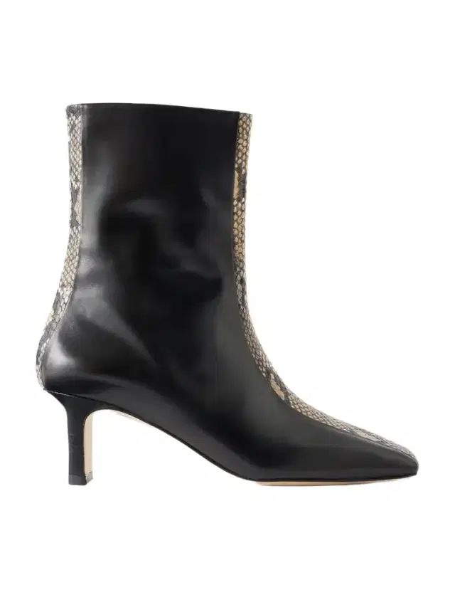 aeyde Billie Stripe 55 Snake-effect Trimmed Leather Ankle Boots