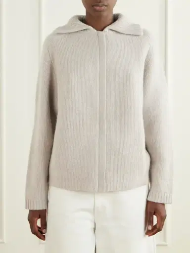 Le Kasha Ribbed Cashmere Zip-up Cardigan | Thumbnail 3