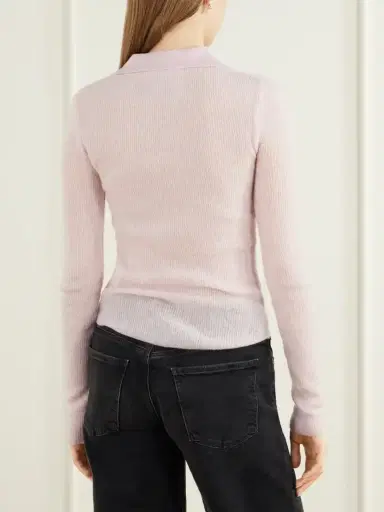 Citizens of Humanity Simone Ribbed Wool And Cashmere-blend Polo Sweater | Thumbnail 4