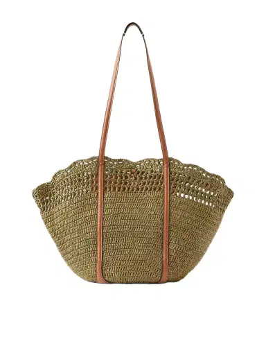 Ulla Johnson Marina Leather-trimmed Raffia Tote - Unknown | Thumbnail 1