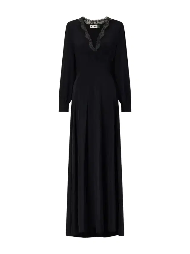 Rixo Emory Lace-trimmed Silk-crepe De Chine Maxi Dress